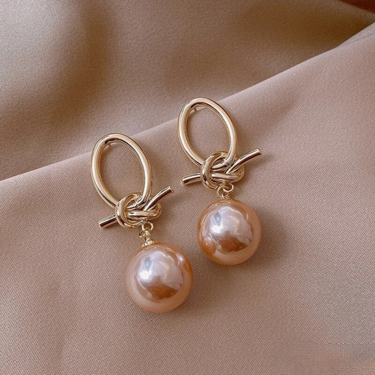 ゴールデンパールループピアス